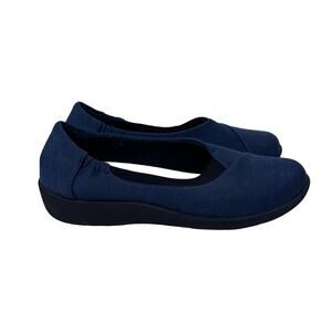 Clarks Cloudsteppers Blue Soft Cushion Slip on shoes size 8